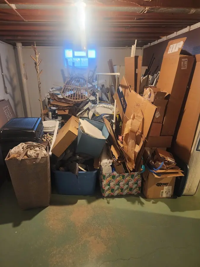 Roll-off dumpster container at job site for 20 Yard Dumpster Rental in St. Joseph